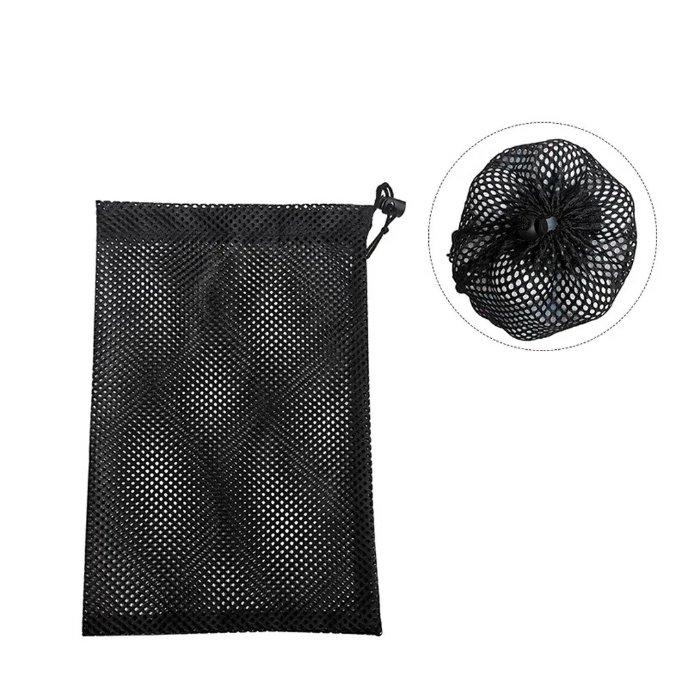 

Black-Golf Tennis Bag Organizer Drawstring Mesh Bag Holds 36/48 Balls Sports Mesh Net Bag Storage Bag Camping Golf Accessories