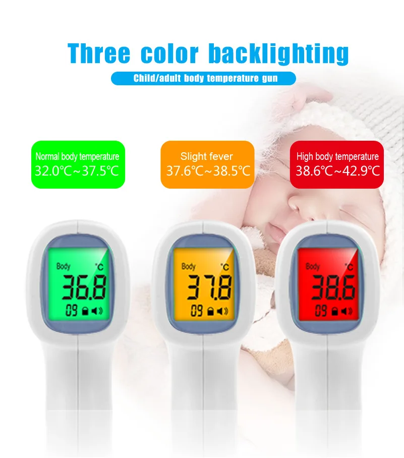 

SZKIA Portable infrared thermometer Non-contact handheld Body Temperature Fever Measure Tool for Baby and Adults