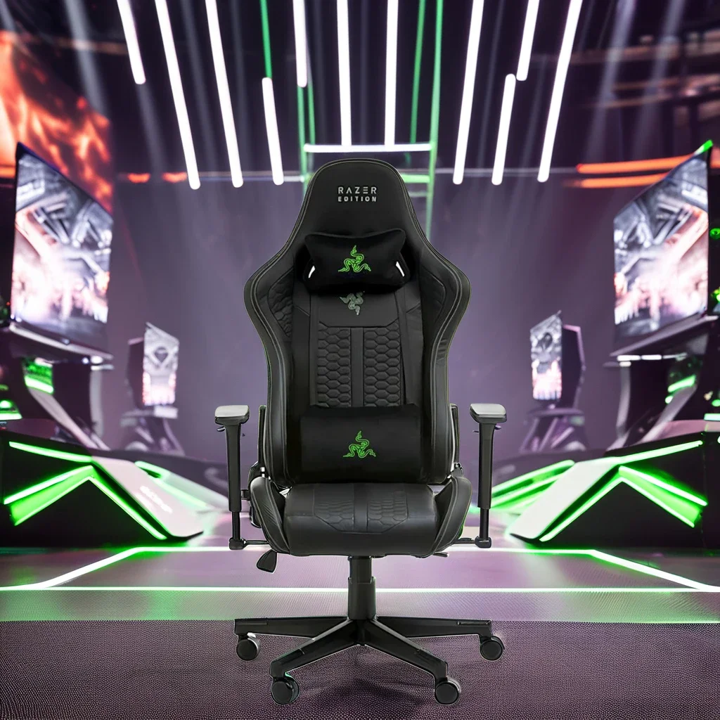 YYHCОптовая продажа Razer Silla Gamer ПК кожаное эргономичное кресло с откидной спинкой