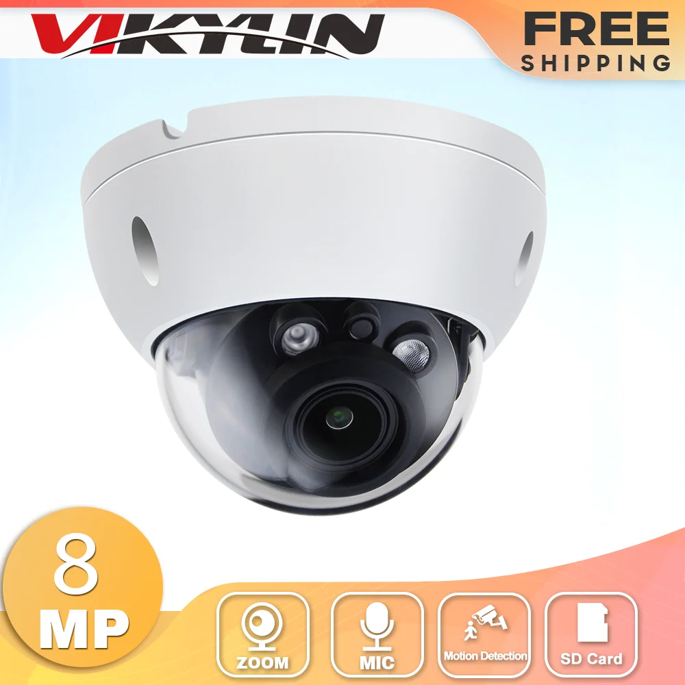

Vikylin 8MP POE IPC IR40M Built-in Mic Alarm SD Card Slot H.265+ Zoom Surveillance Network Camera From Dahua -HDBW2831R-ZAS-S2