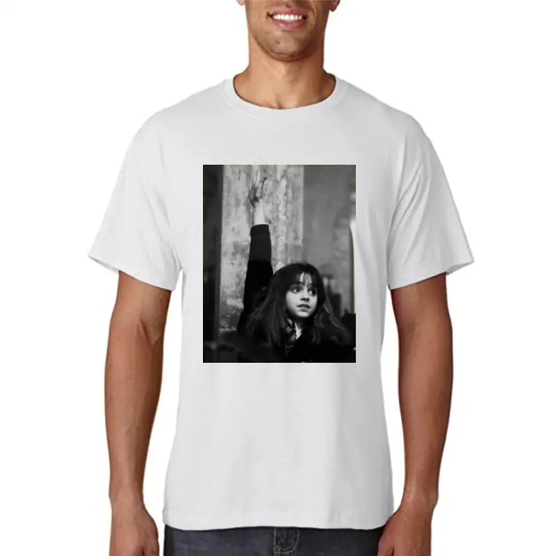 

Title: Emma Watson Girl White Printed Short Sleeves Cotton WomenMenUnisex Fashion T Shirt Tee T-shirt