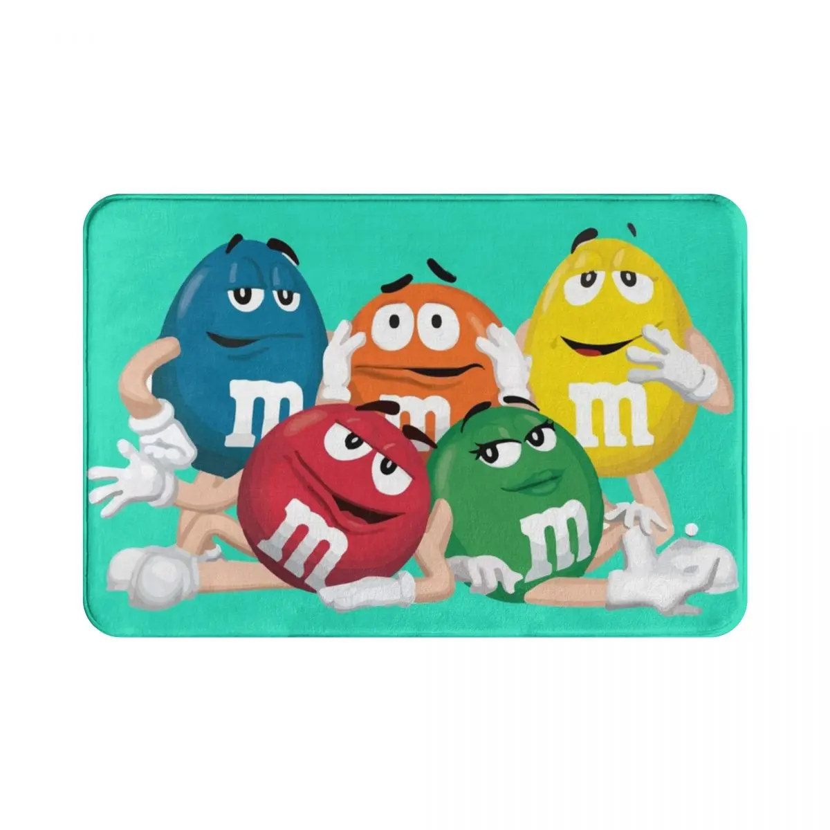 

M And M Character Baby Polyester Doormat Rug carpet Mat Footpad Non-slip Antiwear Entrance Kitchen Bedroom balcony toilet