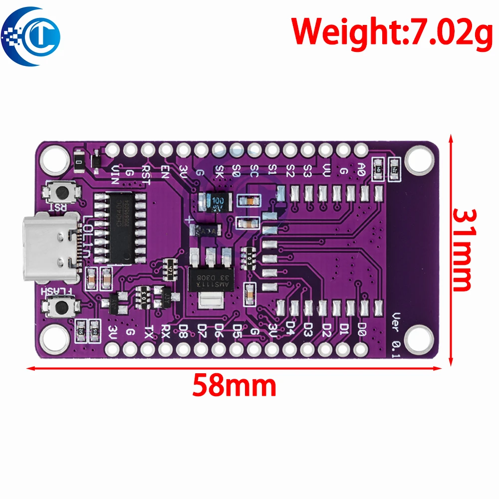 USB Nodemcu Lua wifi v3 ESP8266 макетная плата с разъемом Type-c Серийный беспроводной модуль Wi-Fi