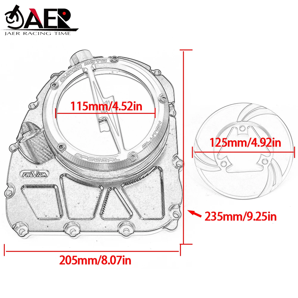 Прозрачная защитная крышка сцепления двигателя с ЧПУ BN600 TNT600 для Benelli BN 600 TNT 2020