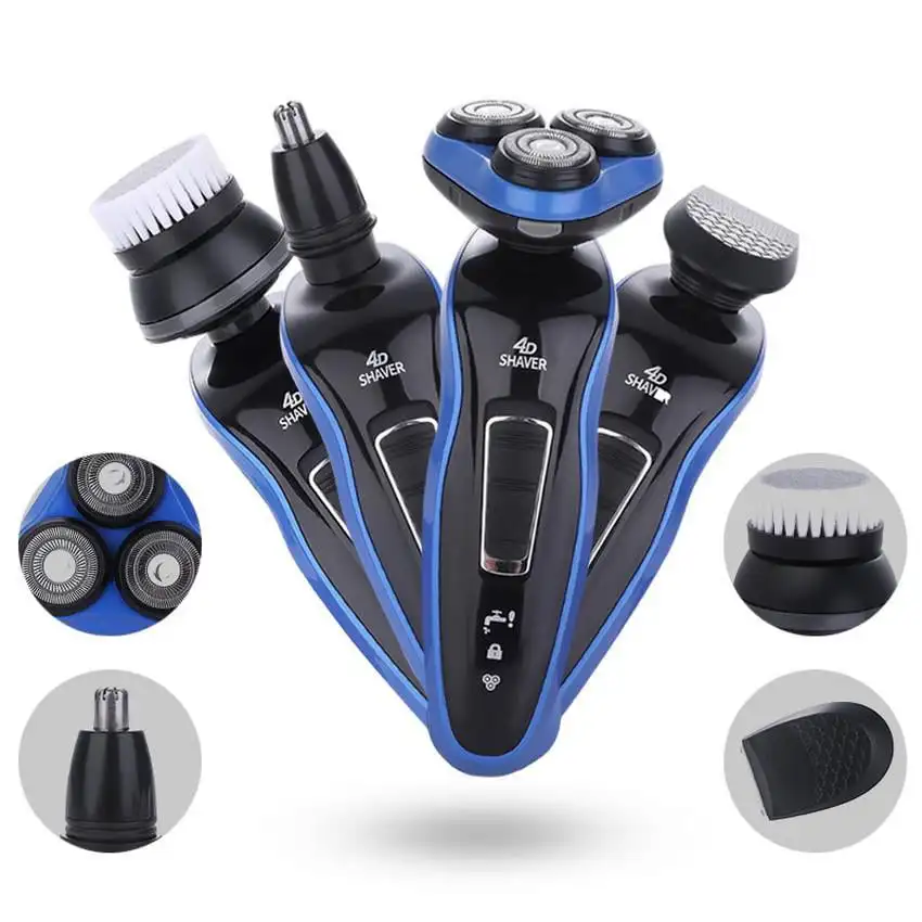 

Electric Shaver for Men, 4D USB-Rechargeable IPX7 Waterproof 4 in 1 Men's Rotary Shavers Wet and Dry Electric Shaving Razors ()