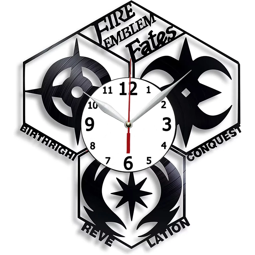 

Виниловые Настенные часы с изображением символа огня, судьбы, искусства, подарки для любого случая, Рождества, дня рождения, праздника, дома
