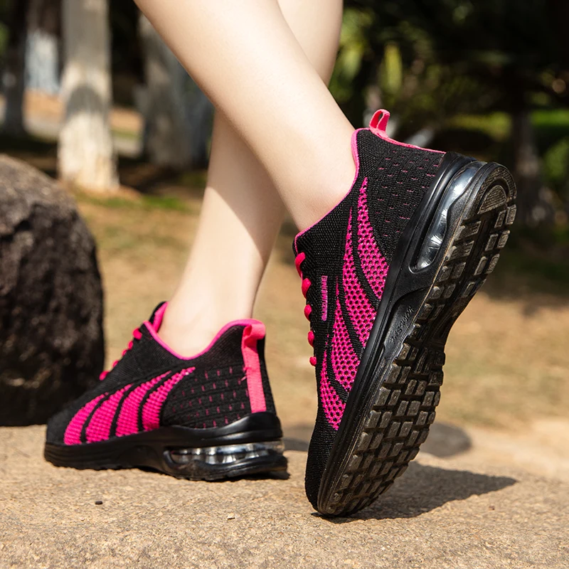 Women's shoes 2022 spring and summer new shoe hollow big net air cushion shock absorption lightweight casual sports running shoe