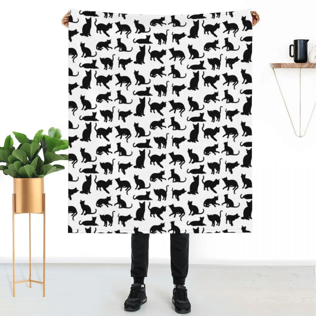 

Cool Black Cat Blanket Spooky Animals Very Warm Knee Throw Blanket Cute Big Thick Blankets