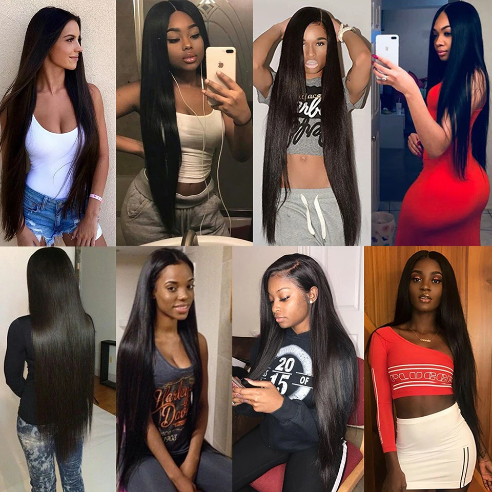 Парик с прямыми натуральными волосами 34 дюйма 13x4 |