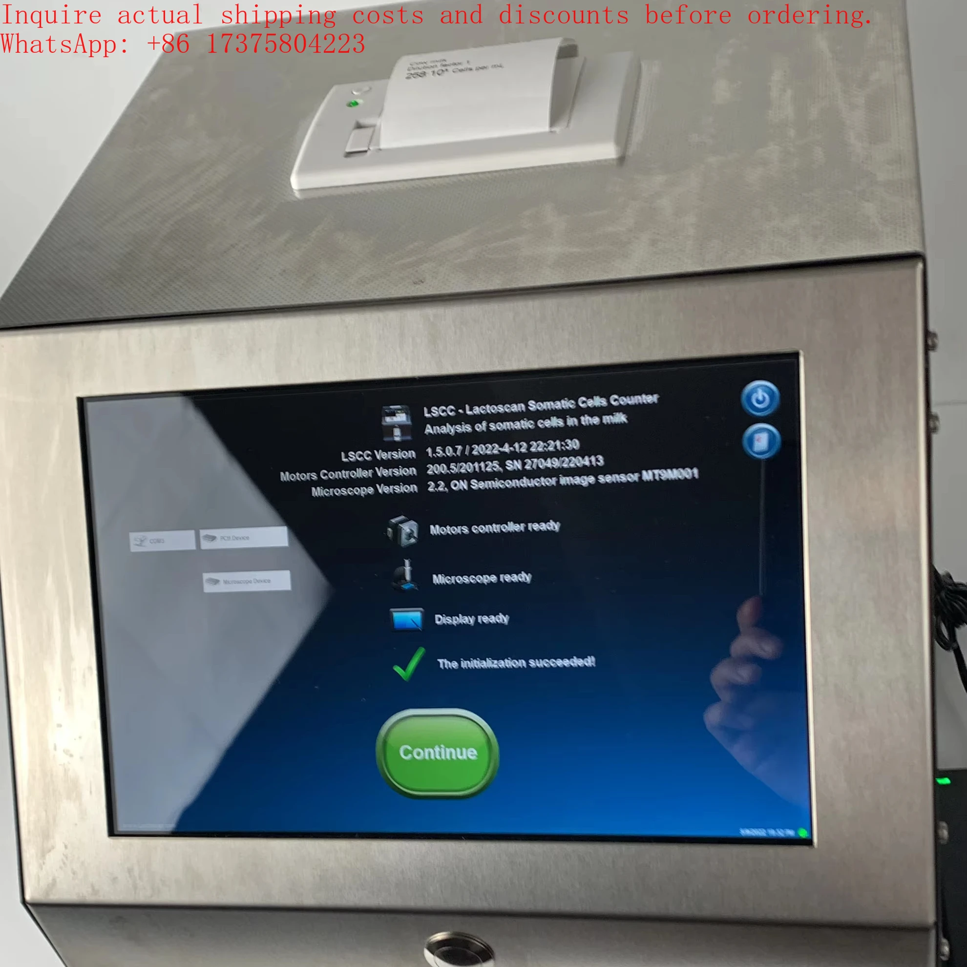 Фото LACTOSCAN: Портативный прибор для подсчета соматоидных клеток и определения качества молока (SCC) для молочных лабораторий №4