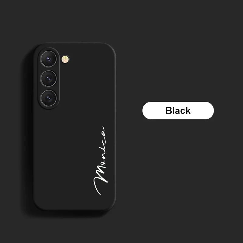 Для Samsung Galaxy S23 Ultra Plus FE индивидуальное имя инициалы мягкий жидкий силиконовый