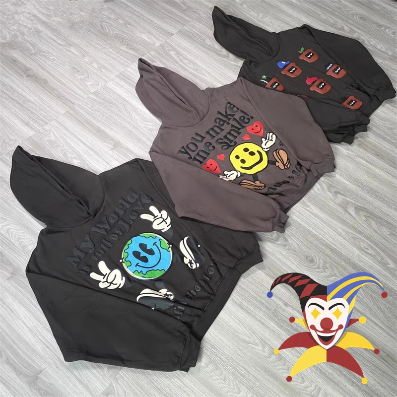 

Foam Print Plus Velvet CPFM Men Women Streetwear Funny Cartoon Casual Hip-Hop Couples Sweatshirt Hoodies