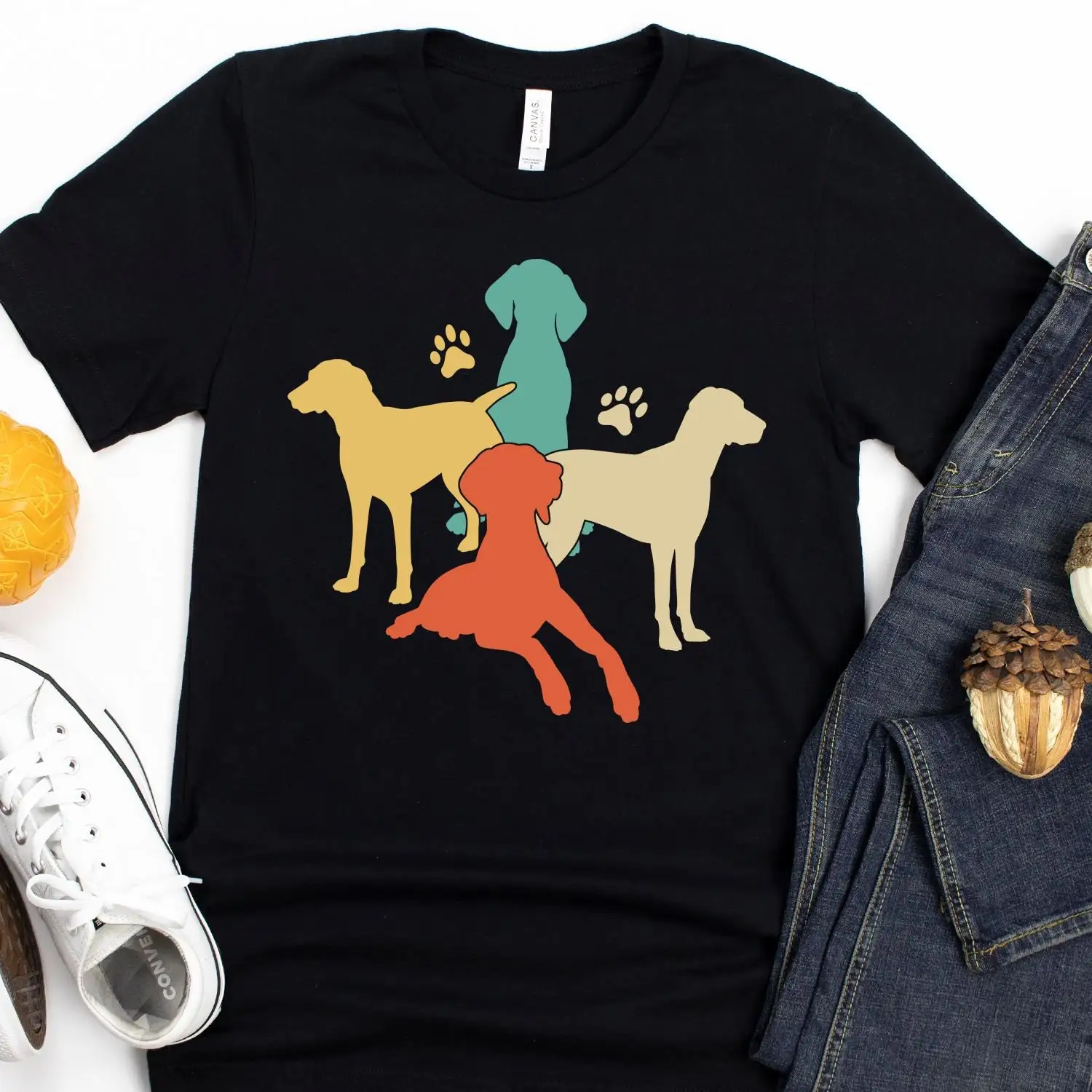 Ретро футболка догов для собак винтажная владельца мамы