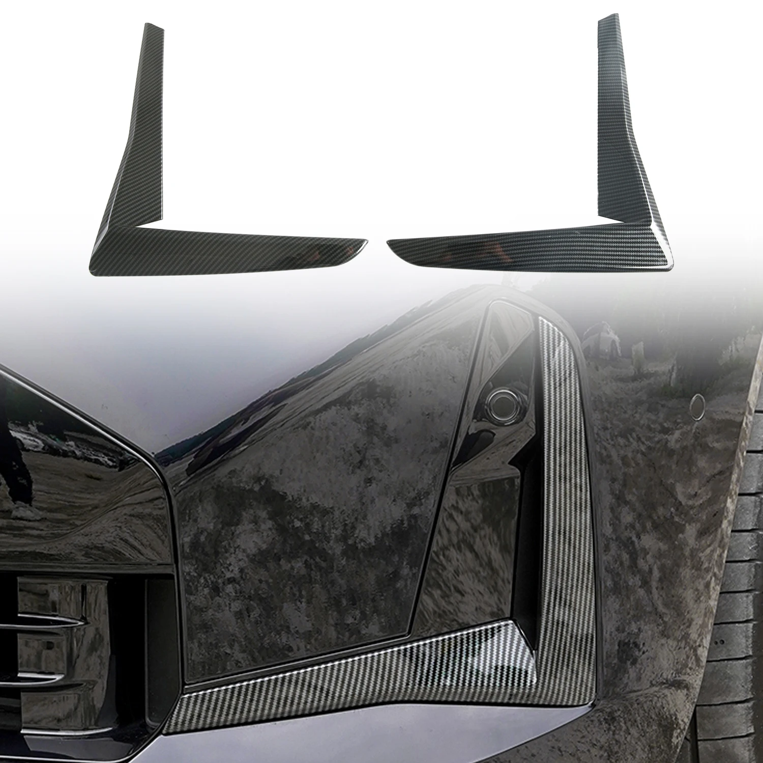 

Для BMW X3 G45 2025 карбоновый черный передний боковой разделитель воздушной запаха бампер накладка накладка ABS внешние автомобильные аксессуары 2 шт.