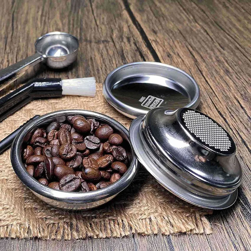 2 Set 58Mm Filter Basket Cup For Espresso Bottomless Portafilter Breville 9 Nuova La Marzocco E61 Gemilai