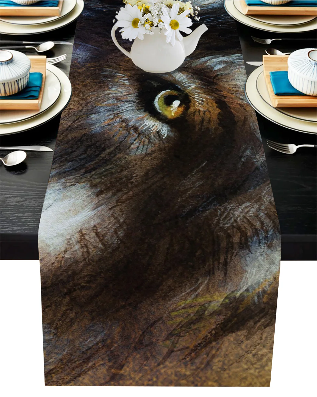 

Коврики с волчьими глазами, подстилка для кофейного столика, домашняя кухня, свадебное украшение стола, обеденный стол, нескользящее размещ...