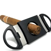stainless steel cigar cutter metal classic portable cigar cutter guillotine with gift box cigar scissors gift