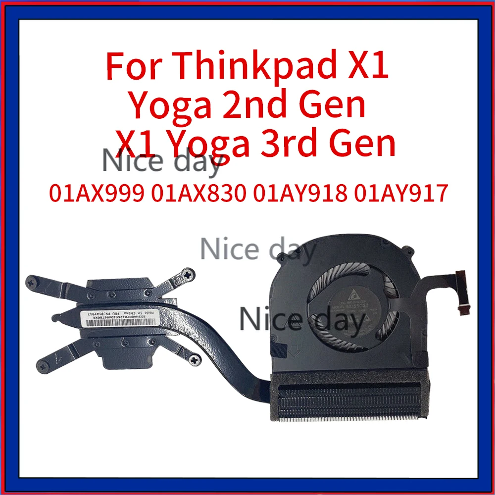 Вентилятор для ноутбука Thinkpad X1 Yoga 2nd Gen 3rd кулер процессора 01AX999 01AX830 01AY918 01AY917
