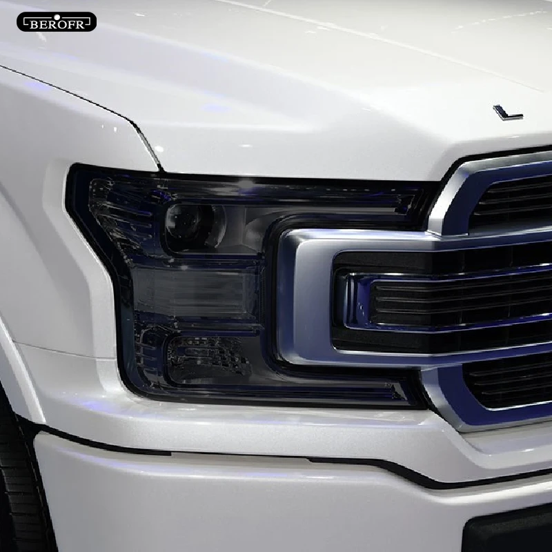 For Ford F150 2015-2020 Raptor SVT Car Headlight Protection Tint Film Smoke Black Transparent TPU Front Sticker Accessories For Ford F150 2015-2020 Raptor SVT Car Headlight Protection Tint Film Smoke Black Transparent TPU Front Sticker Accessories