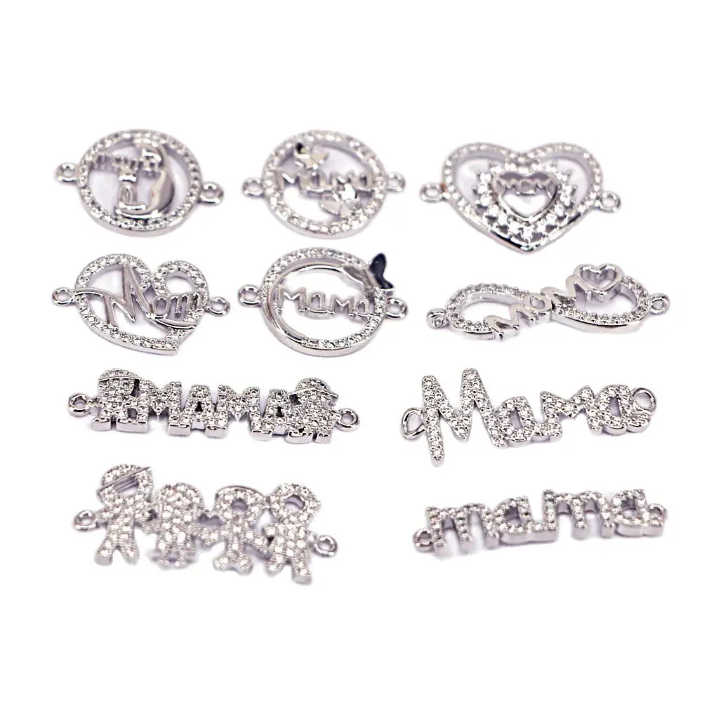 

10 шт., круглые шармы-соединители для браслетов и ювелирных изделий