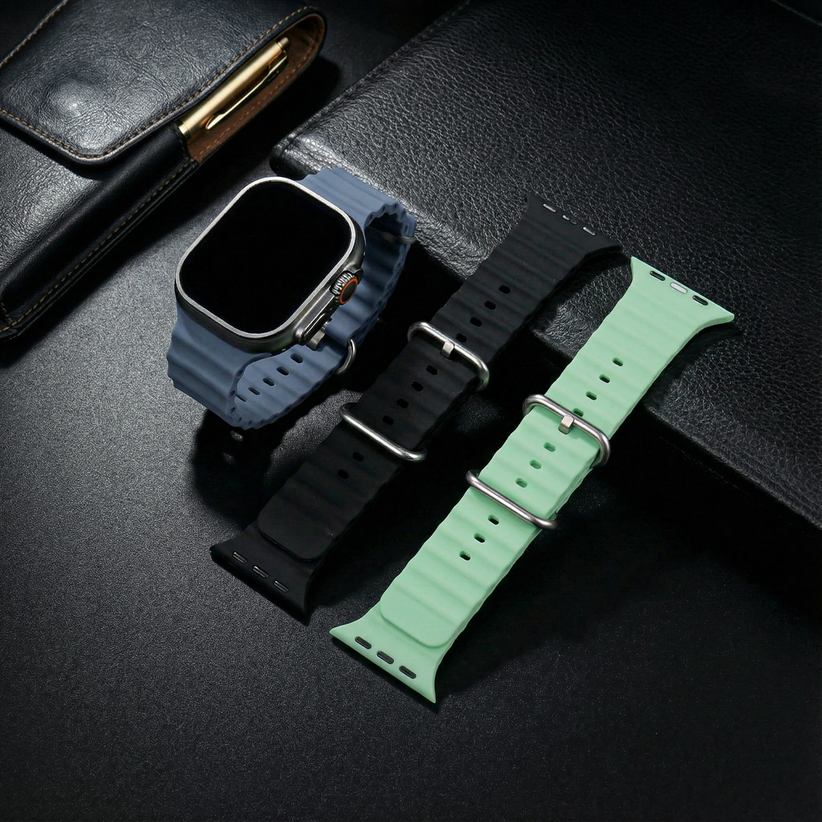 Ремешок Ocean 1:1 для Apple Watch Ultra 3, 49 мм, 11, 10, 9, 7, 8, 6, SE, 46 мм, 45 мм, 44 мм, 42 мм, 40, 41, спортивный ремешок-браслет, Correa, ремешки для iWatch (art.: 3920d7d97defc) - 3920d7d97defc