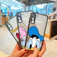 donald duck disney anime for samsung s22 s21 ultra s20 fe s10e s10 lite s9 s8 plus frosted translucent matte cover phone case