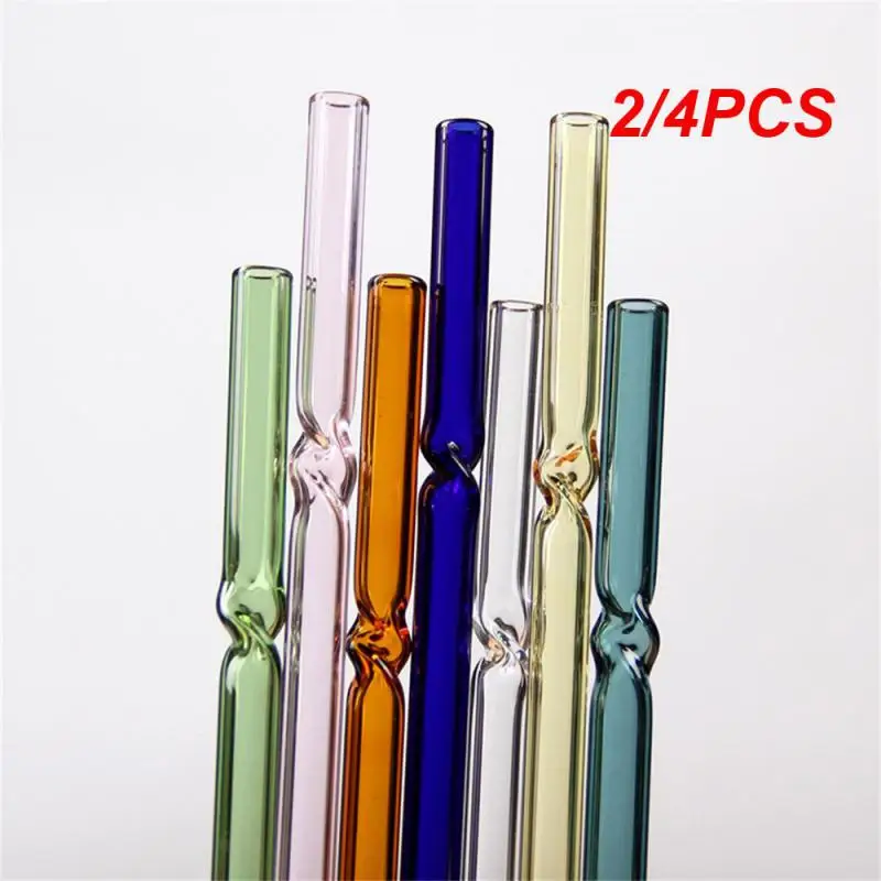 2/4 шт. стеклянные трубочки для перемешивания напитков