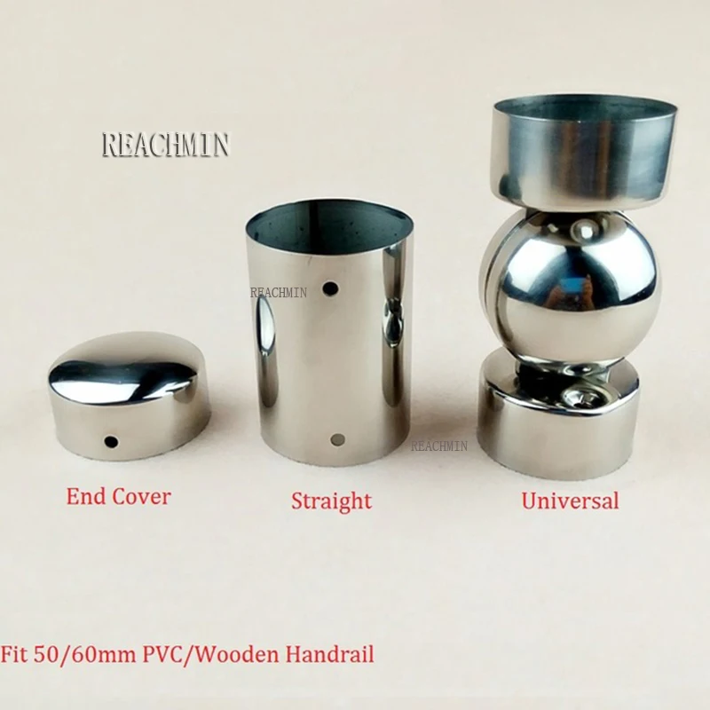 

2 шт., концевые поручни из нержавеющей стали, 50 мм, 60 мм