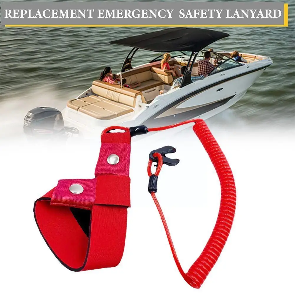 

Engine Stop Switch Key Lanyard Boat Motor Kill Stop Outboard Emergency Switch Rope Boat Motorboat Switch Key Switch Safety T9P1