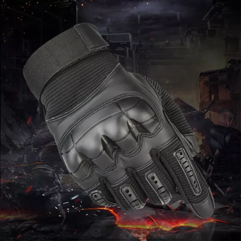 

TouchSceen Leather Motorcycle Full Finger Gloves Black Motorbike Motocross Moto Riding Racing Enduro Biker Protective Gear Men