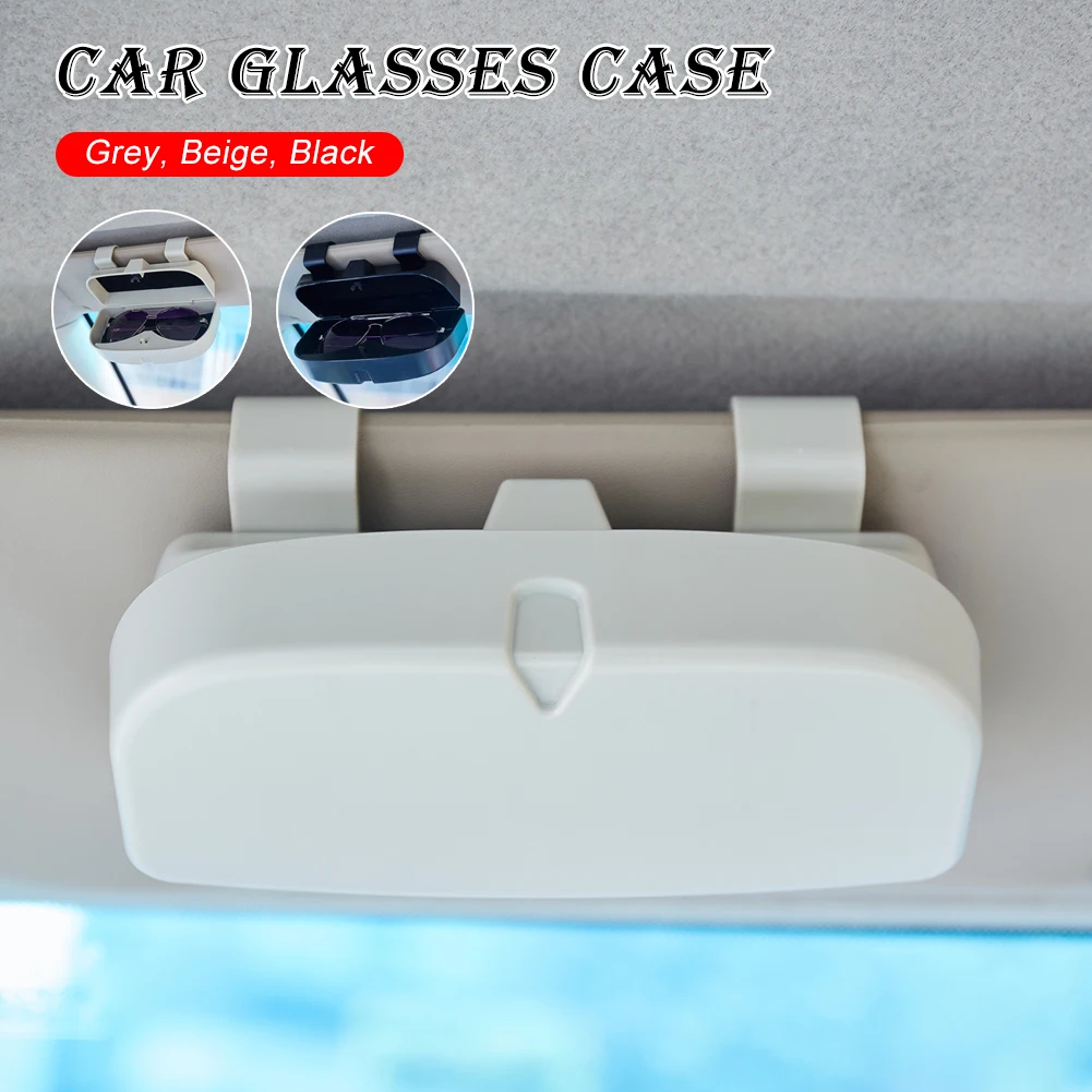 

Universal Car Visor Glasses Holder Hook-On Sunglasses Holder for Sun Visor Sunshade Organizer Glasses Storage Box Accessories