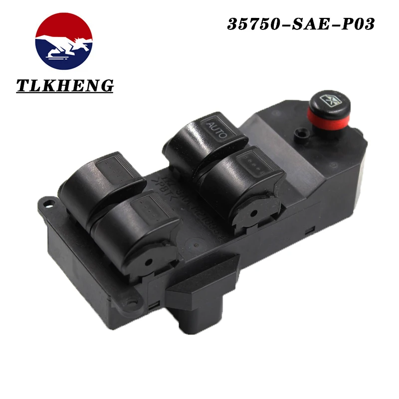 

Master Power Window Control Switch Button Regulator Left Driving Side for Honda Civic CR-V 2001-2005 35750-SAE-P03 35750SAEP03
