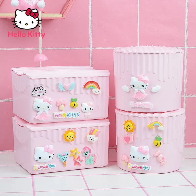 

Оригинальный контейнер Hello Kitty для хранения салфеток для дома, гостиной, офиса, простой и милый Контейнер для хранения