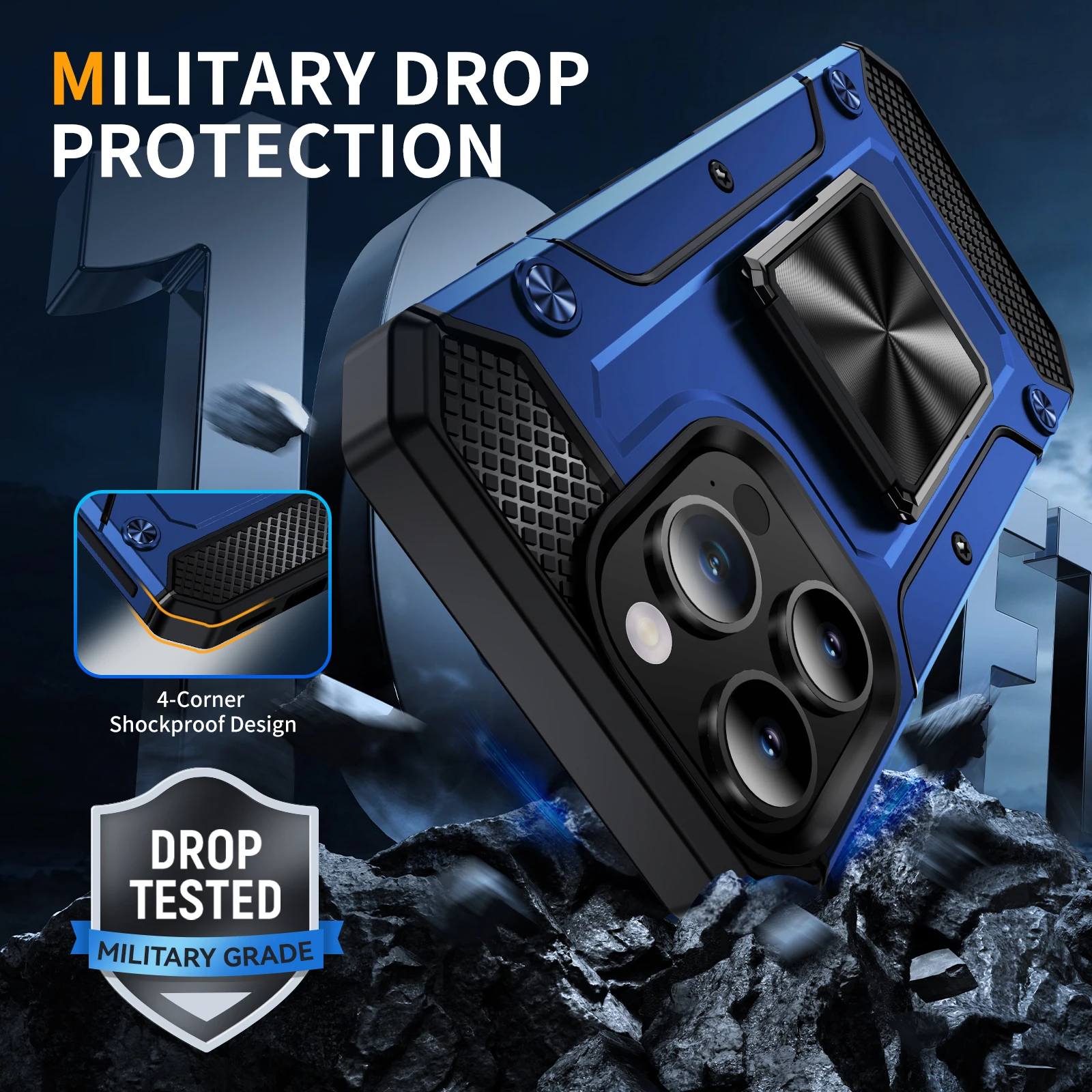 Прочный бронированный ударопрочный чехол для телефона iPhone 11 12 13 14 Plus 15 Pro Max