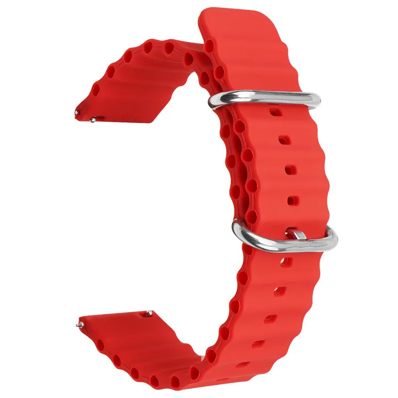 20mm 22mm Quick Release Spring Bar Silicone Staight End Multiple Colors Smart Watch Band Strap Fits for RLX SKX Watch