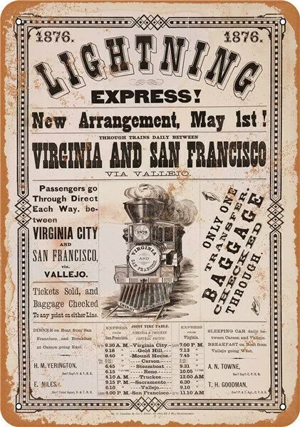 

Metal Tin Sign lightning express poster Decor Bar Pub Home Vintage Retro