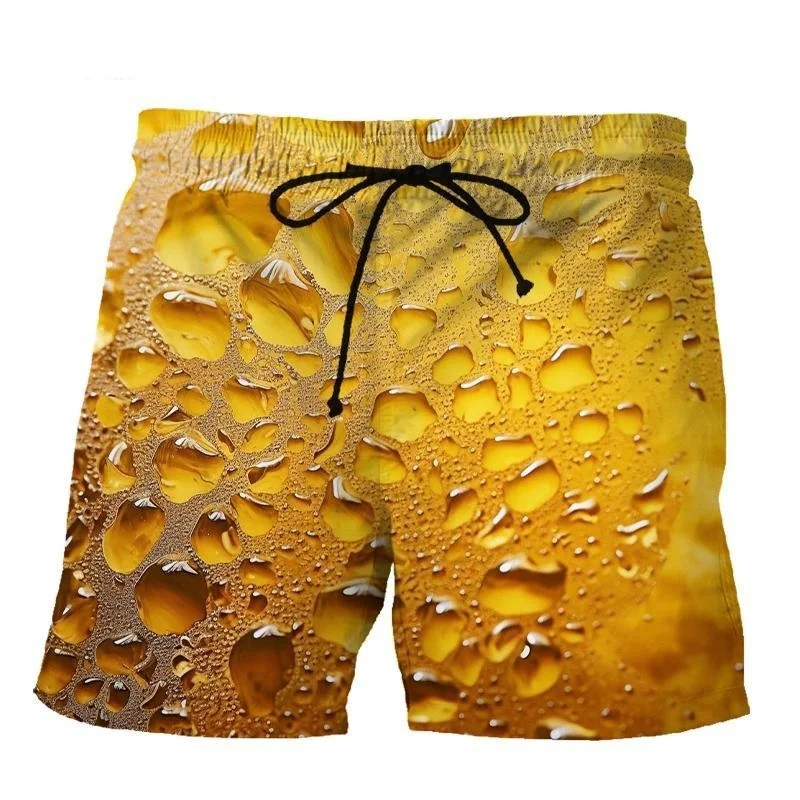 Забавные пляжные шорты с 3D принтом для мужчин крутые короткие брюки большого