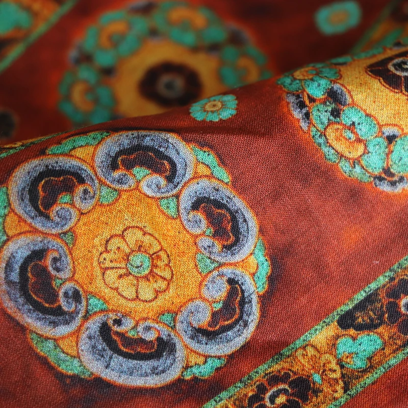 Dunhuang высококачественная ткань из натурального чистого рами с цифровой печатью