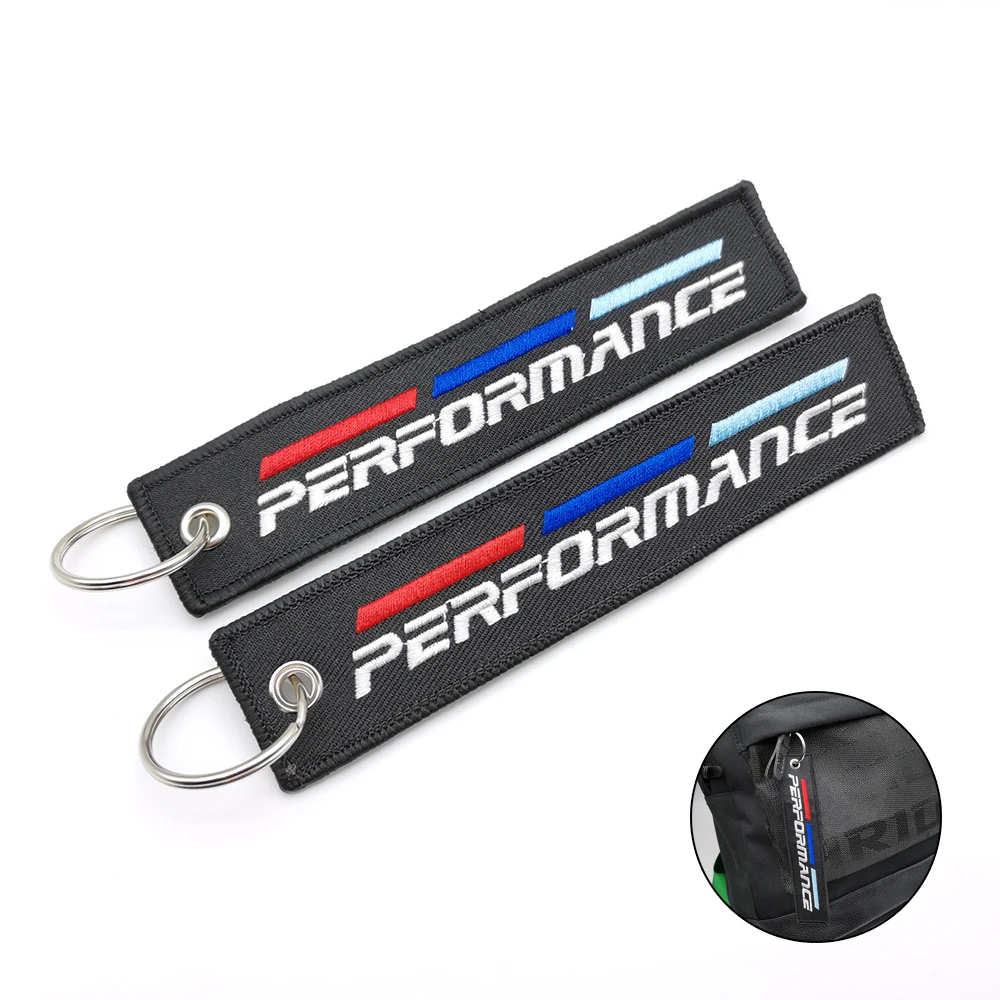

Car PERFORMANCE Keychain Embroidered Keyring JDM Style Racing Key Strap Luggage Tags For Honda Toyota Auto Key Holder Accessorie