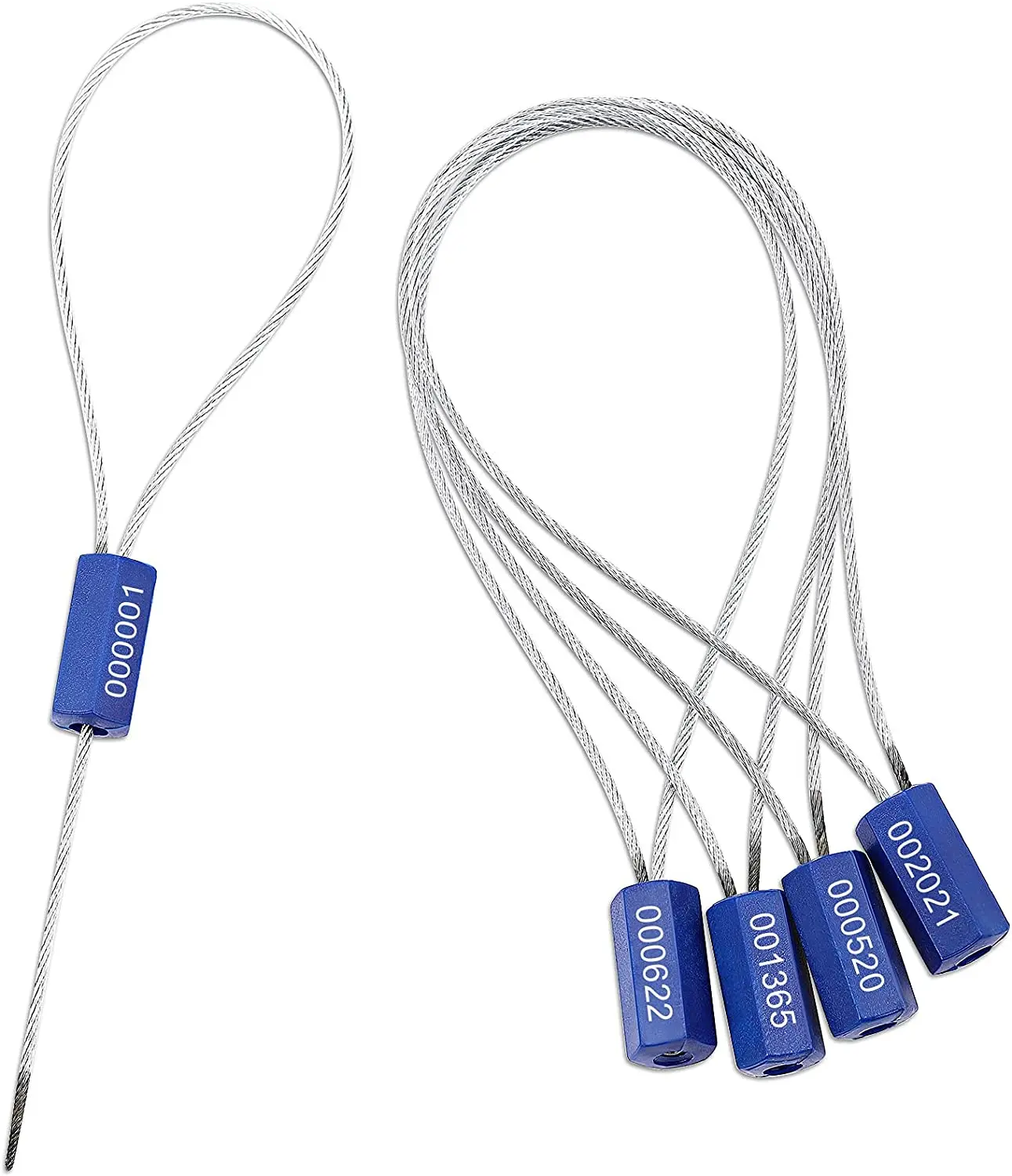 

Pull-Tite Truck Container Steel Wire Seal Anti-Tamper Disposable Self-Locking Shipping Padlock Cable Wire Seals10pcs