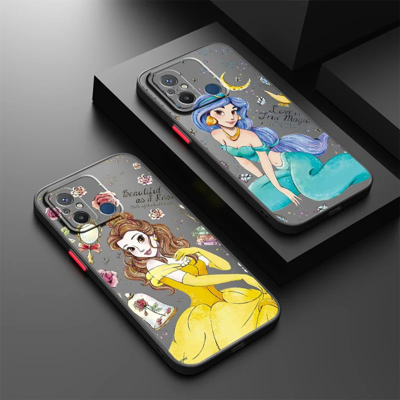 

Disney Princess For Xiaomi Redmi 12 12C 10 11A 10X 10C 9C 9A 9AT 9 8A 8 Frosted Translucent Hard Phone Case Phone Case Cover