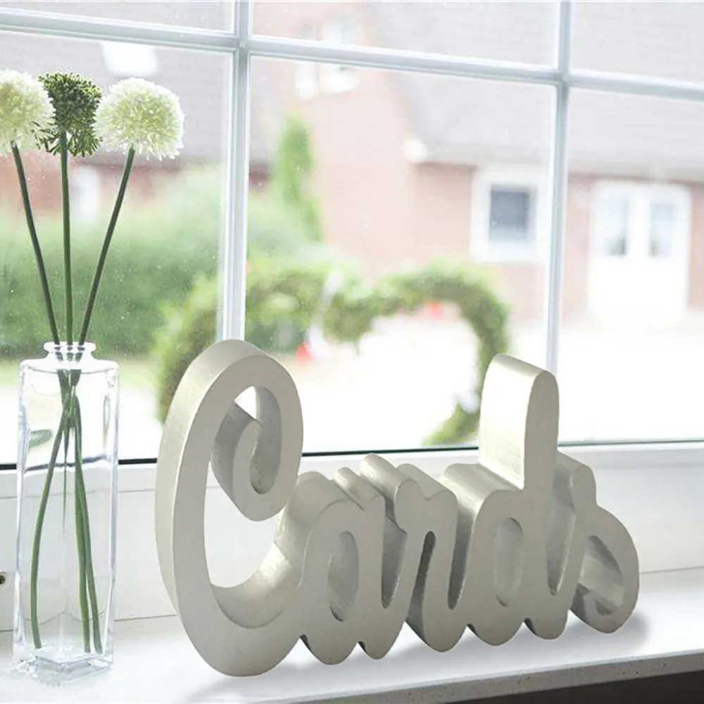 

CARDS Sign Colorful Wooden Wedding Room Home Party Letter Decoration Decor