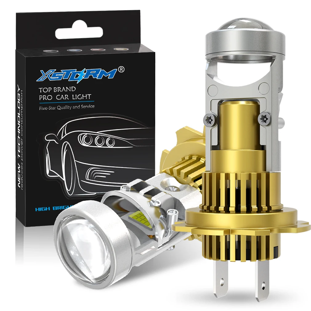 

XSTORM H7 Светодиодный объектив проектора H4 H8 H11 9005 HB3 9006 HB4 Светодиодная лампа для автомобильных фар Canbus 60000LM Мини-лампа дальнего ближнего света 12 В 6000 К