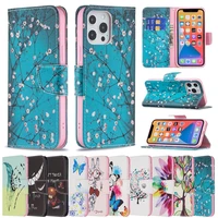 luxury painted leather flip phone case for iphone 14 13 12mini 11 promax 6 7 8 plus se 2020 xr x xs etui wallet shockproof cover