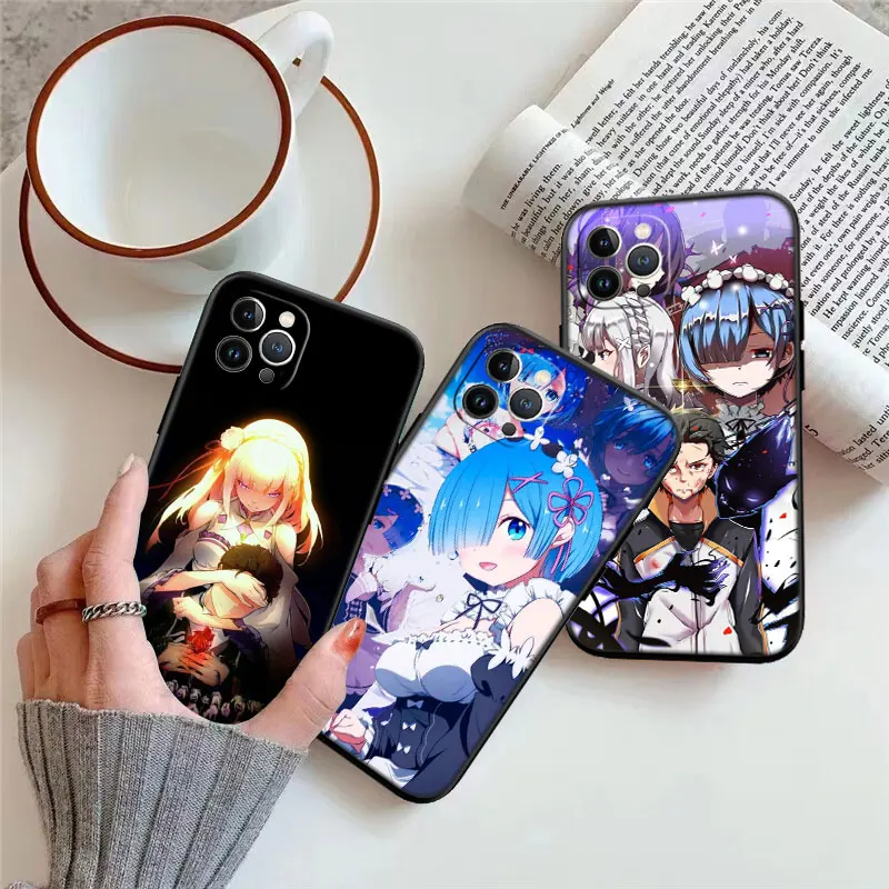 Фото Новый высококачественный чехол Re Zero Emilia Ram Rem для Xiaomi Poco C40 C50 C51 C55 C65 C71 C75 F3 F5 F6 F7 M2 M3 Pro Ultra №4