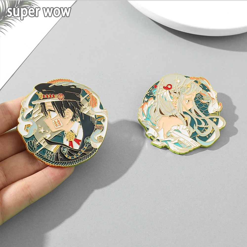 Унитаз Hanako-kun аниме металлические эмалевые значки на пуговицах заколки лацкан