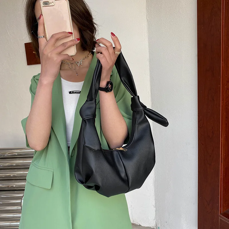 Designer Luxury Women Shoulder Bag New PU Leather Underarm Bags Casual Travel Shopping Pouch Phone Pouch Zipper Female Handbag