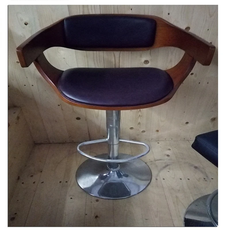 

Solid Crankwood Lift bar Chair Domestic Leisure Cafe Simple Bar Chair Front Desk Stool