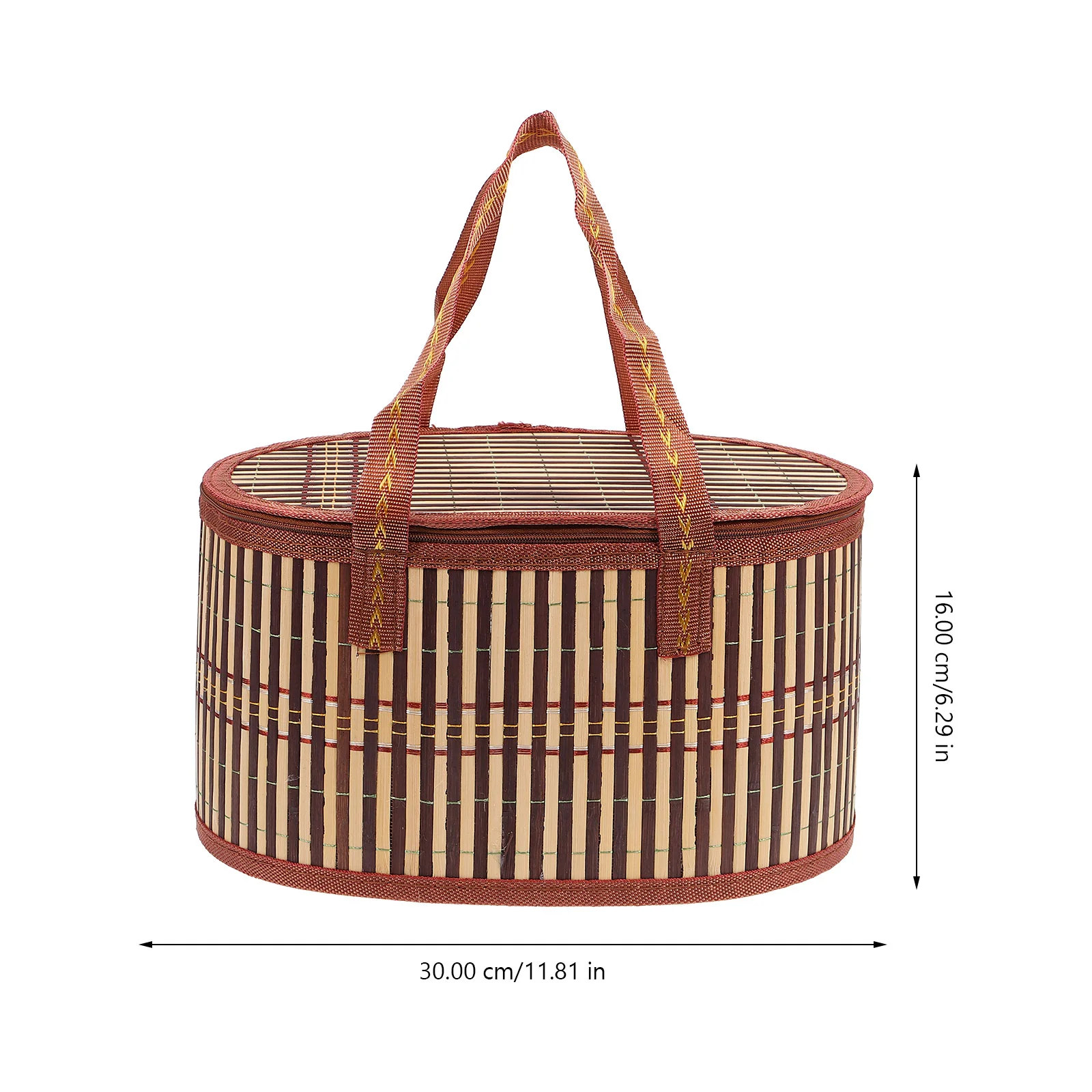 

Плетеная корзина для фруктов, корзина для пикника с деревянными кристаллами для 2 плетеных корзин для пикника с крышкой и двойной ручкой для...