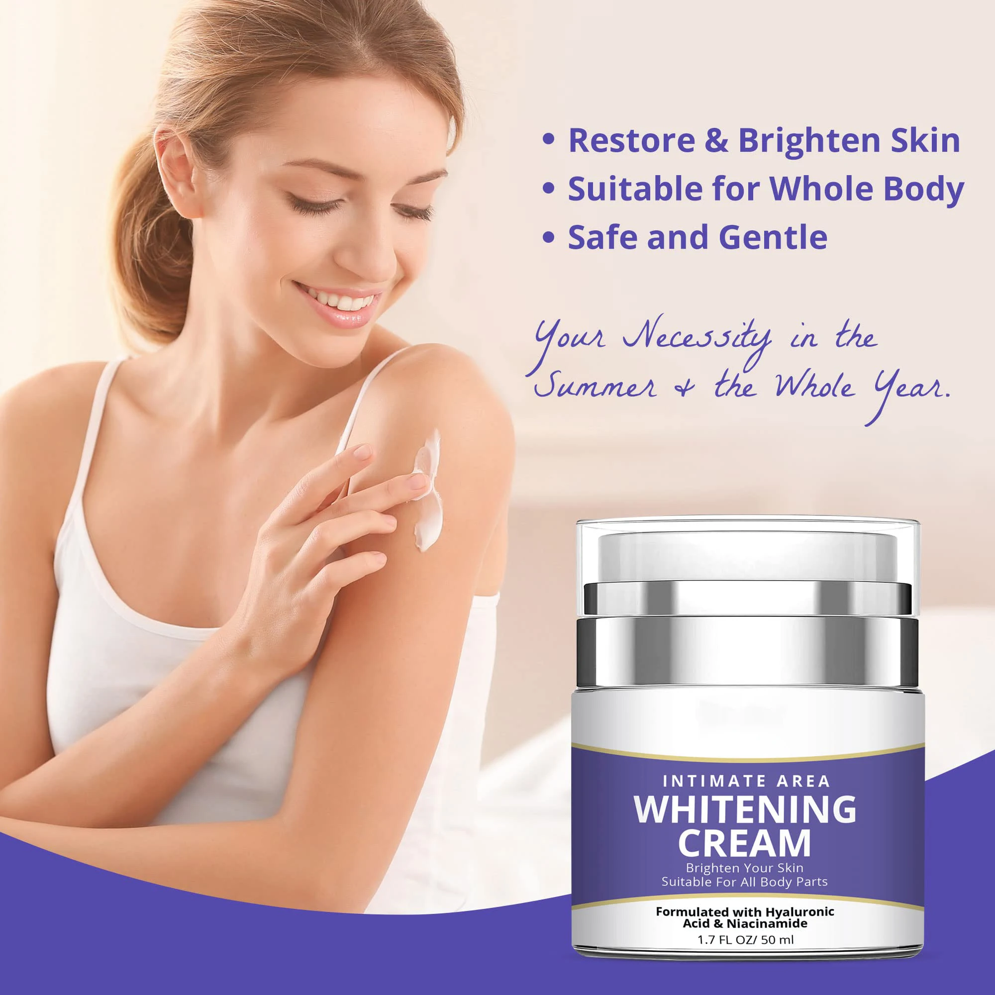 Фото Отбеливающий крем для интимной зоны, осветляющий кожу, подходит для всех частей тела, пигментация, средство для удаления мелазмы, отбеливающий крем для тела №2